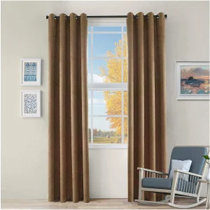Frozen Lake Blackout Curtains Set Bronze Olive