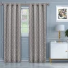 Imperial Trellis Blackout Curtains Set Of 2 Curtain Panels Silver