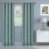 Imperial Trellis Blackout Curtains Set Of 2 Curtain Panels Teal