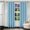 Light Blue Solid Blackout Curtains Set