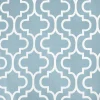 Light Blue Trellis Blackout Curtains Set