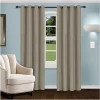 Linen Textured Blackout Curtains Set Of 2 Curtain Panels Grey