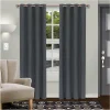 Metallic Shimmer Blackout Curtains Set Grey