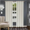Metallic Shimmer Blackout Curtains Set Ivory