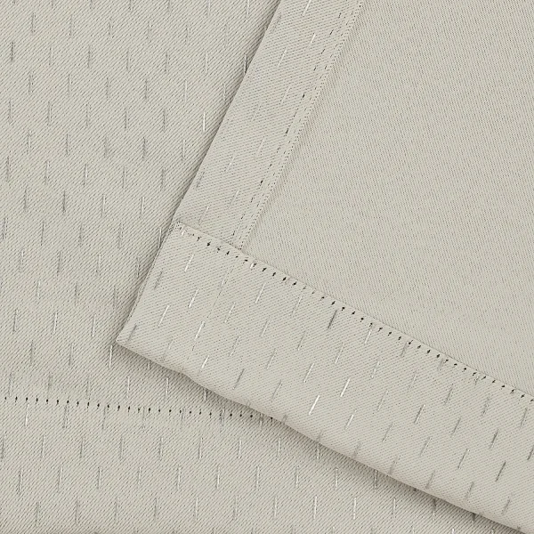 Metallic Shimmer Blackout Curtains Set Of 2 Panels Ivory