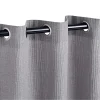 Metallic Waterfall Curtains Set Of 2 Grommet Header Semi Sheer Curtain Panels Grey