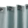 Metallic Waterfall Curtains Set Of 2 Grommet Header Semi Sheer Curtain Panels Sea Foam