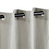 Metallic Waterfall Curtains Set Of 2 Grommet Header Semi Sheer Curtain Panels Silver