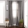 Metallic Waterfall Curtains Set Of 2 Shimmery Jacquard Semi Sheer Curtain Panels Pair Grey