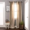 Metallic Waterfall Curtains Set Of 2 Shimmery Jacquard Semi Sheer Curtain Panels Pair Sand
