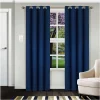 Navy Blue Solid Blackout Curtains Set