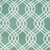 Ribbon Print Blackout Curtains Set Of 2 Panels Teal