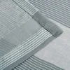 Rope Stripe Sheer Curtains With Horizontal Bands Grommet See Through Curtain Panels Set Graphite