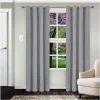 Silver Solid Blackout Curtains Set