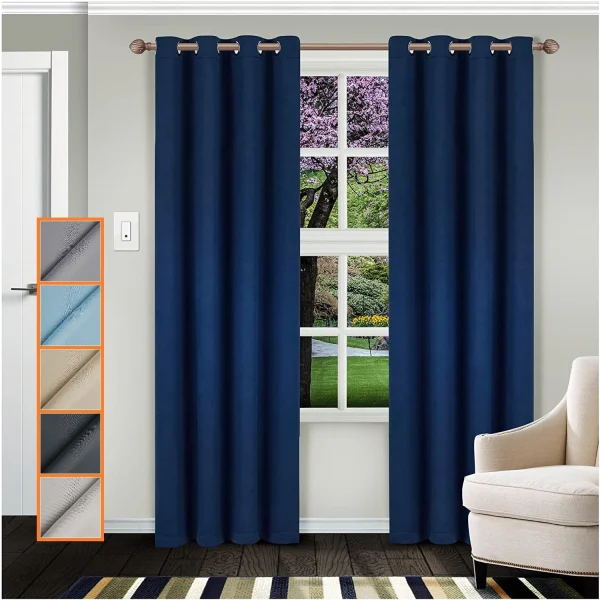Solid Blackout Curtains Set Of 2 Room Darkening Curtain Panels
