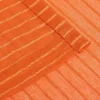 Striped Sheer Curtains Set Modern Grommet See Through Curtain Panels Orange