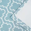 Trellis Blackout Curtain Set Room Darkening Curtains Light Blue
