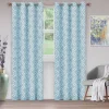 Trellis Blackout Curtains Set Light Blue