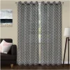 Trellis Sheer Curtains Set Black