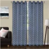Trellis Sheer Curtains Set Blue
