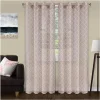 Trellis Sheer Curtains Set Champagne