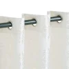 Venetian Damask Curtain Panels Set Ivory