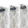 Venetian Damask Curtain Panels Set Nickel