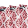 Venetian Damask Curtain Panels Set Ruby