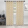 Venetian Damask Curtains Set Gold