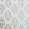 Venetian Damask Curtains Set Jacquard Nickel