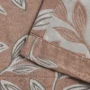 Woven Leaves Blackout Curtains Set Copper