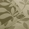 Woven Leaves Blackout Curtains Set Sage