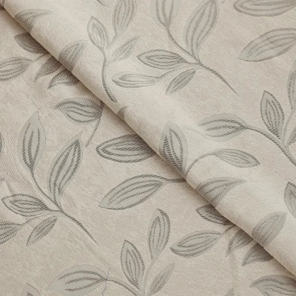 Woven Leaves Blackout Curtains Set Of 2 Ivory