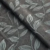 Woven Leaves Blackout Curtains Set Of 2 Nickel Black