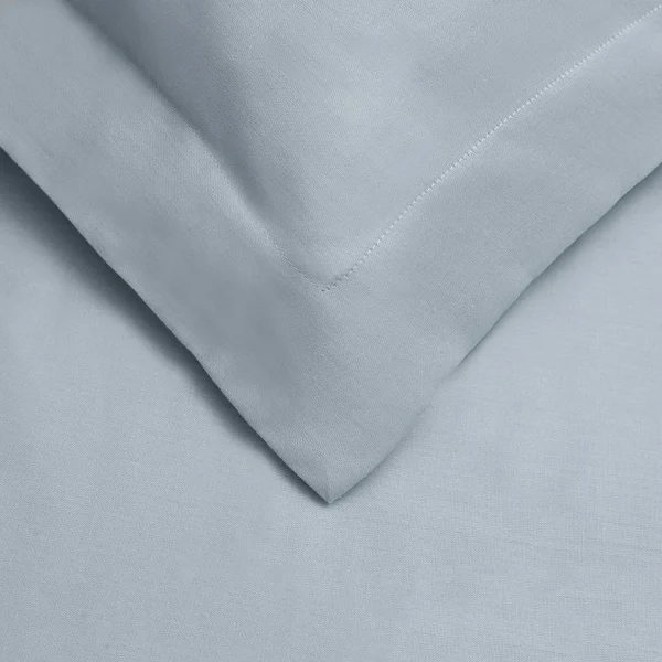 300 Thread Count Cotton Duvet Cover Pillow Shams Set Light Blue