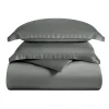 Bamboo Rayon Duvet Cover Set 300 Thread Count Gray