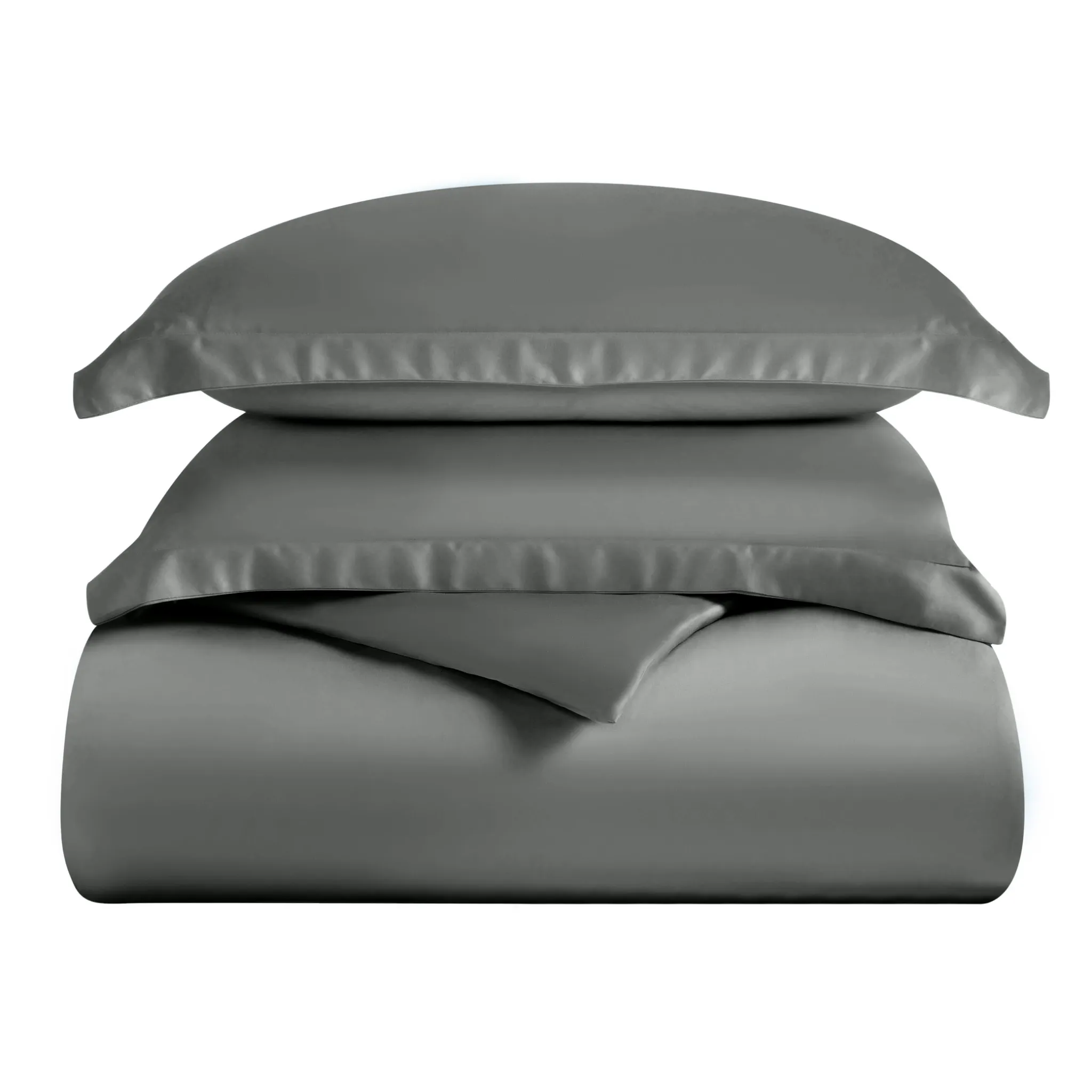Bamboo Rayon Duvet Cover Set 300 Thread Count Gray