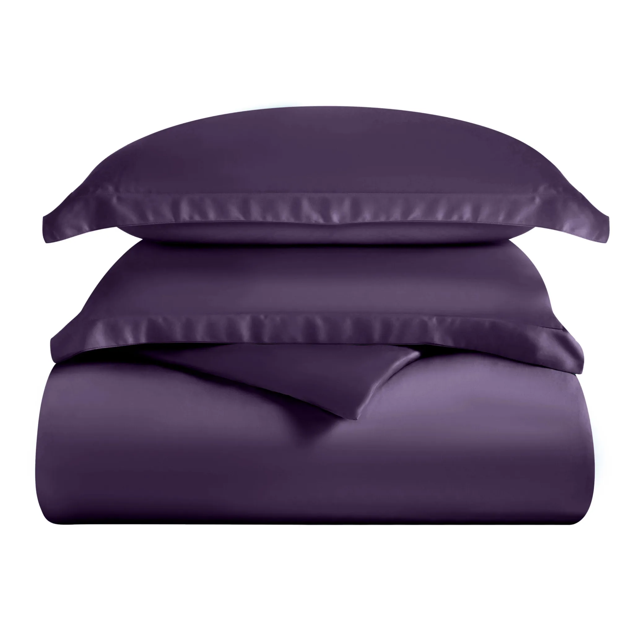 Bamboo Rayon Duvet Cover Set 300 Thread Count Purple