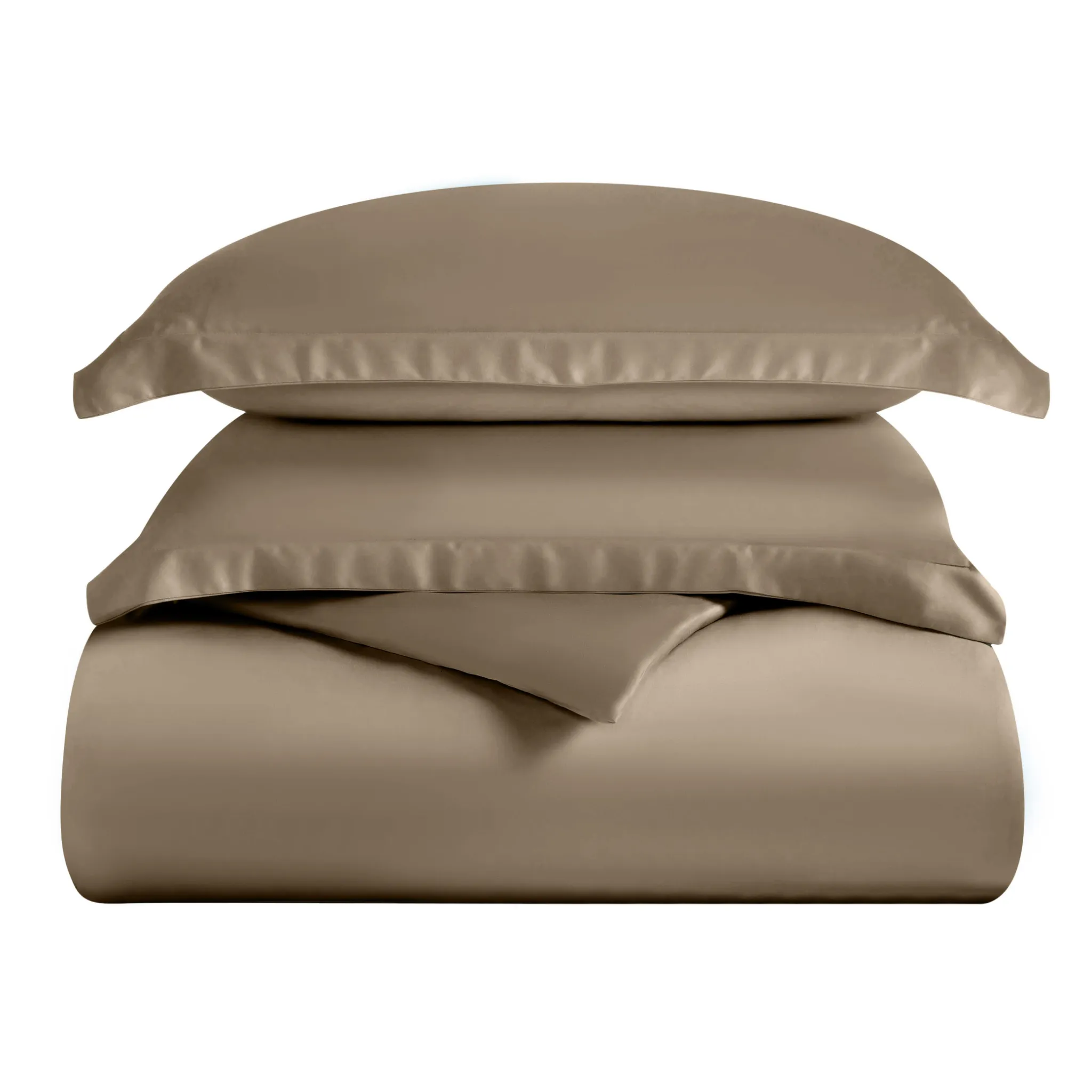 Bamboo Rayon Duvet Cover Set 300 Thread Count Taupe