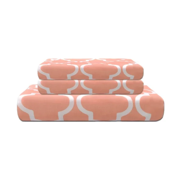 Coral Trellis Duvet Cover Pillow Shams Set