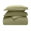 Cotton Flannel Comforter Cover Set Sage Green