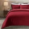 Cotton Flannel Duvet Cover Set Burgundy