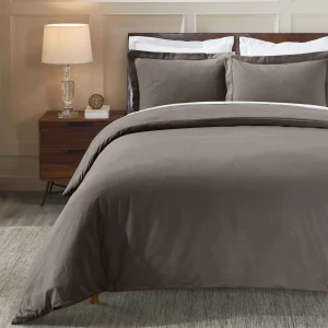 Cotton Flannel Duvet Cover Set Charcoal