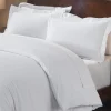 Cotton Flannel Duvet Cover Set With Pillow Shams White