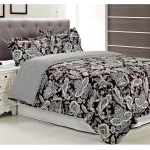 Overbrook Reversible Duvet Cover Set 300 Thread Count Cotton