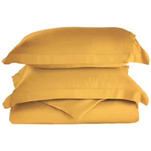 Oversize Duvet Cover Set With Pillowcases Bamboo Rayon Gold
