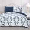Pinch Pleated Duvet Cover Set Trellis