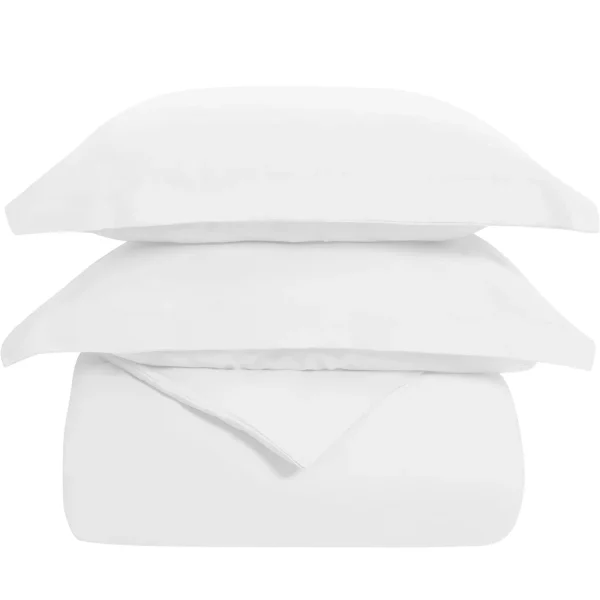 White Cotton Duvet Cover And Pillow Shams Set