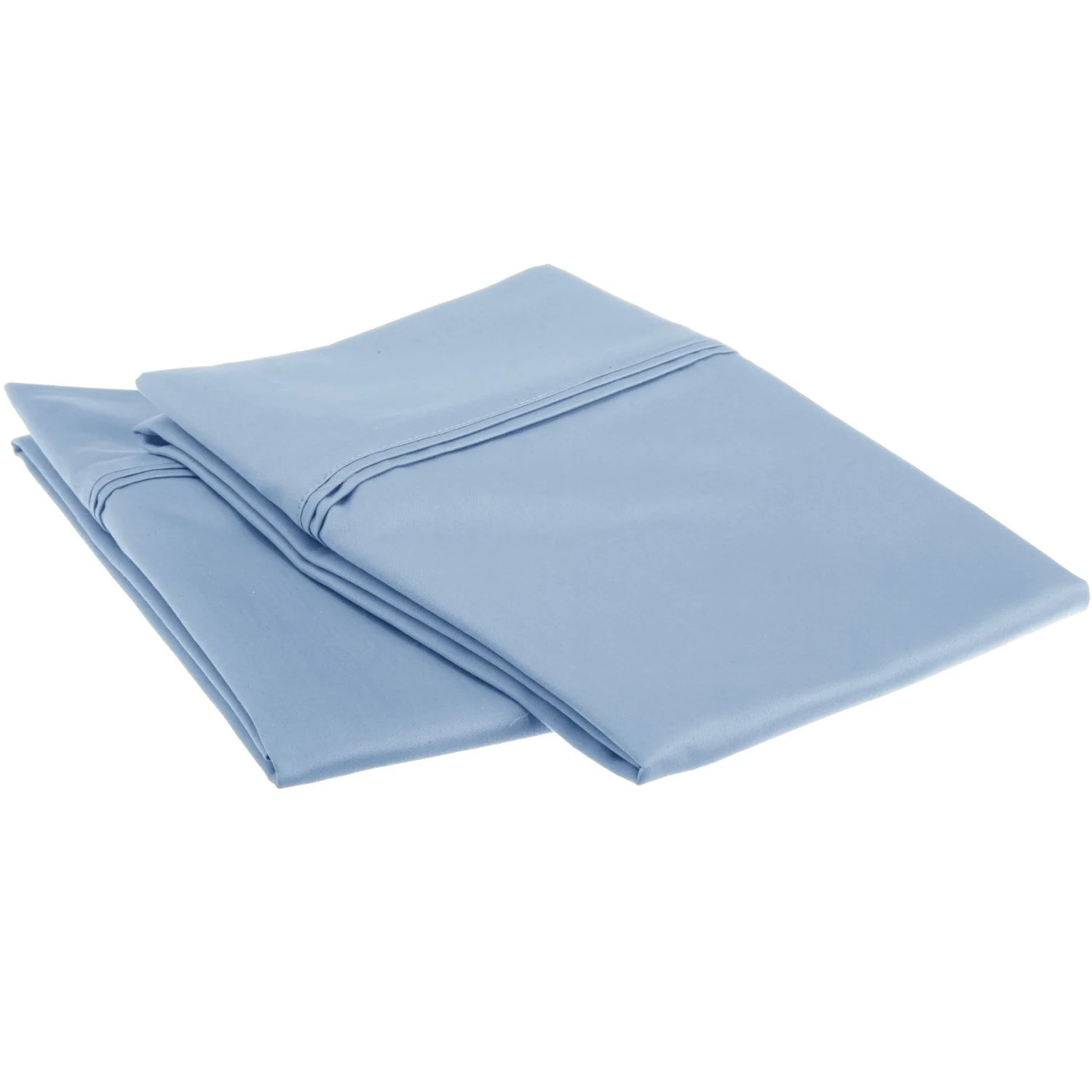 1200 Thread Count Egyptian Cotton Pillowcase Set Light Blue