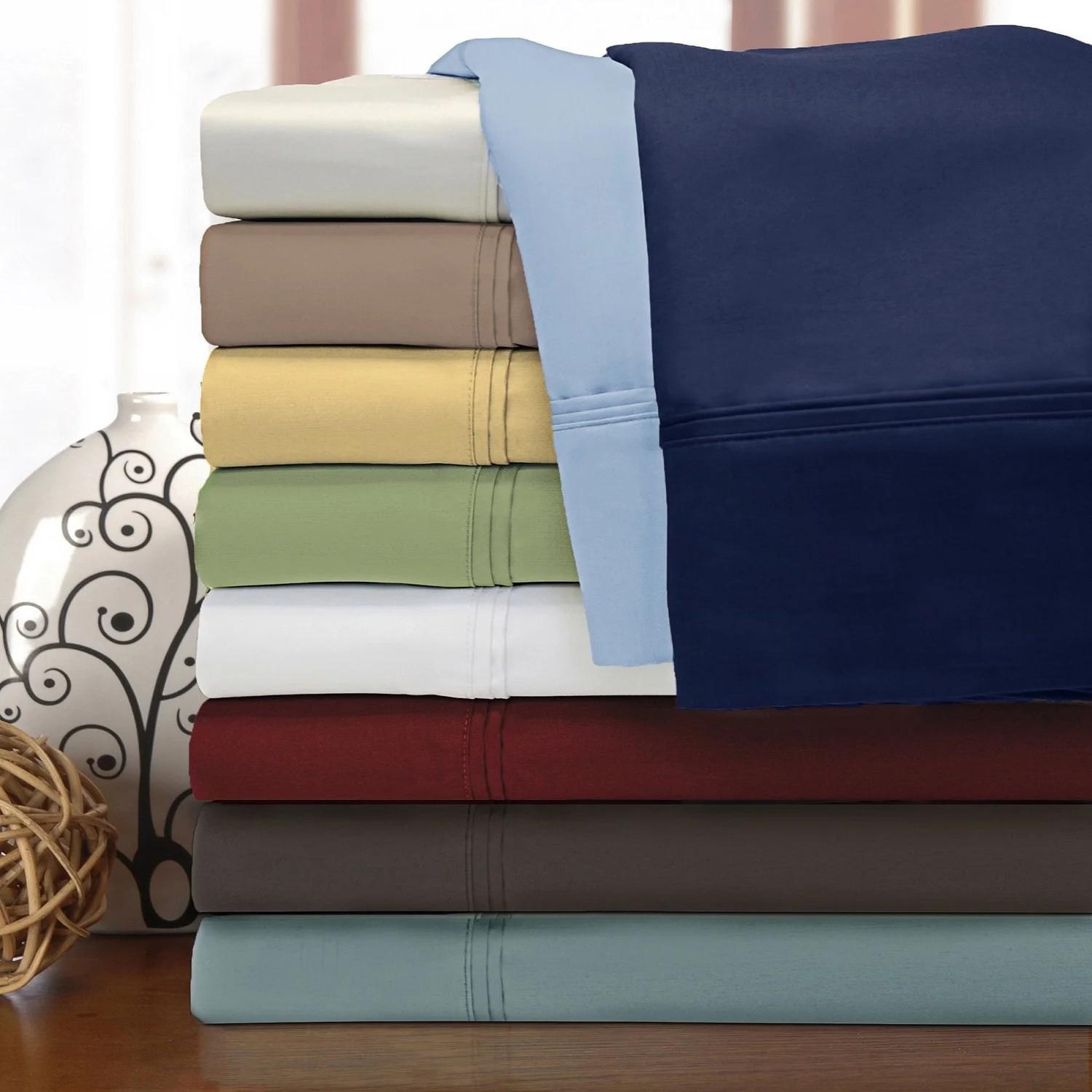 1200 Thread Count Egyptian Cotton Pillowcase Set Luxurious Oversized Heavyweight Pillowcases